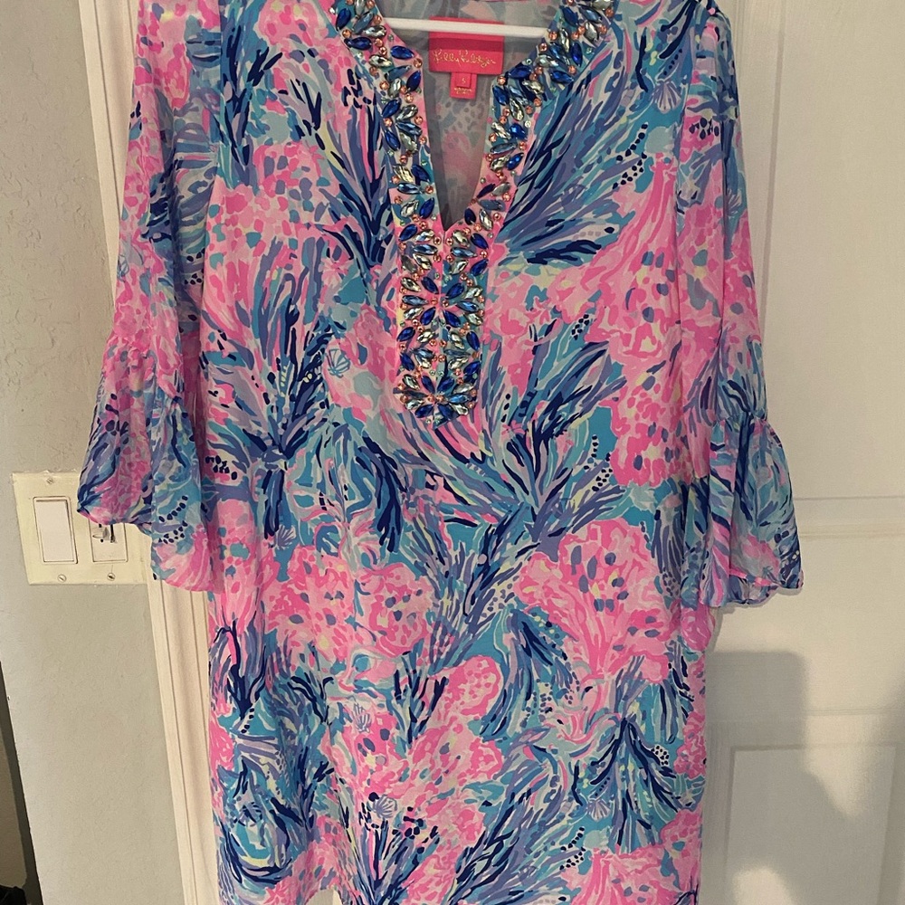 Lilly Pulitzer Jewel-Embellished Multicolor Dress